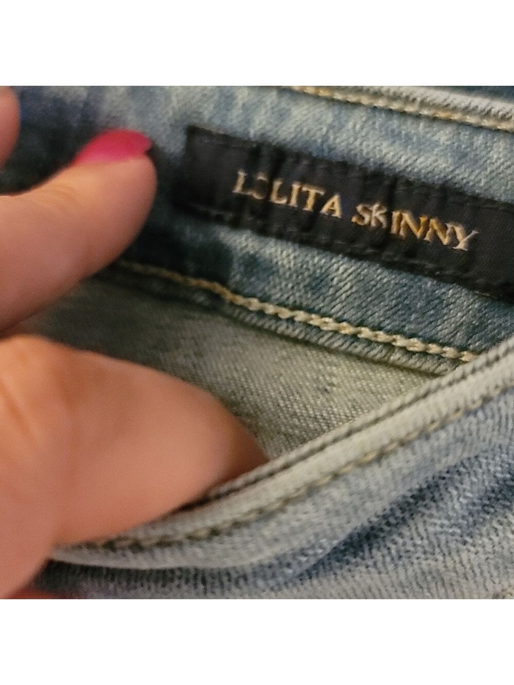 Excellent Lucky Brand distressed skinny jeans sz 26 - Picture 6 of 8